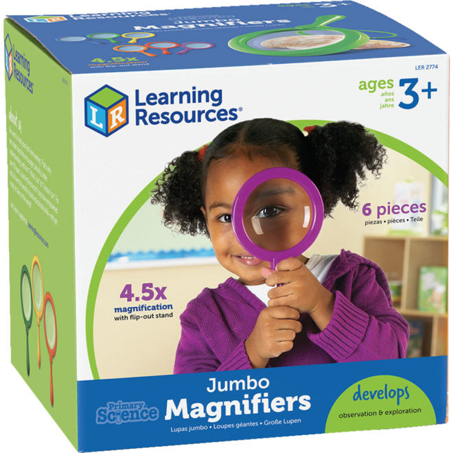 Jumbo vergrootglazen, set van 6