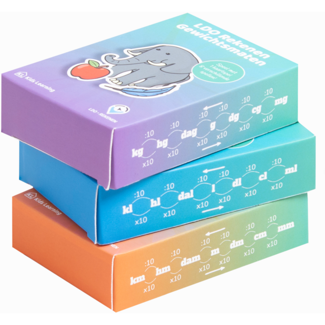 LDO Rekenen – Kaartspel meten – set van 3