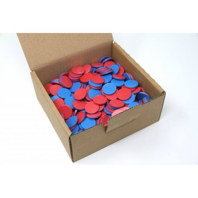 Fiches dubbelzijdig rood/blauw (400 stuks)