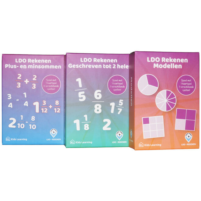LDO Rekenen - Kaartspel Breuken - set van 3