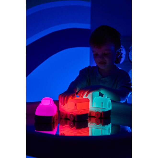 Lichtgevende Siliconen Voertuigen, set van 3 stuks