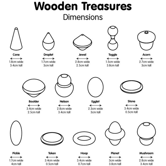Houten schatten proefset