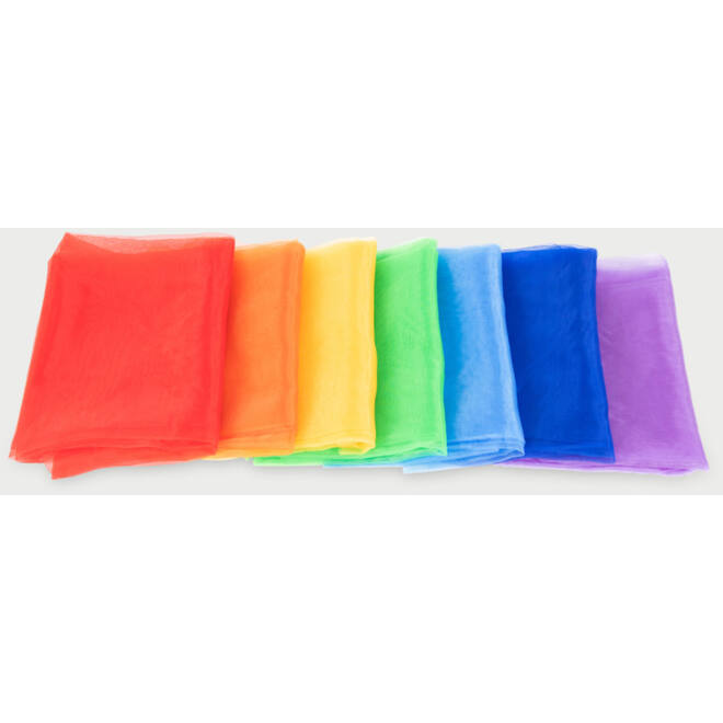 Regenboog organza stof
