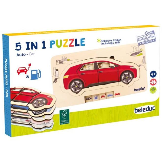 Puzzel in lagen, auto