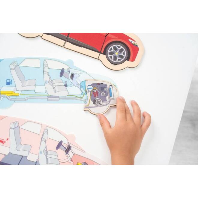 Puzzel in lagen, auto