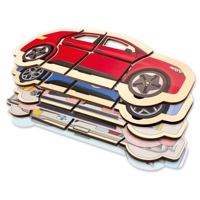 Puzzel in lagen, auto