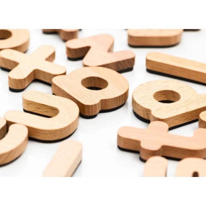 Magnetische houten letters