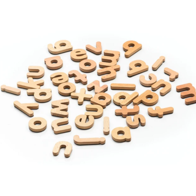 Magnetische houten letters