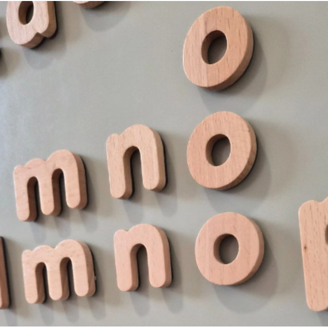 Magnetische houten letters