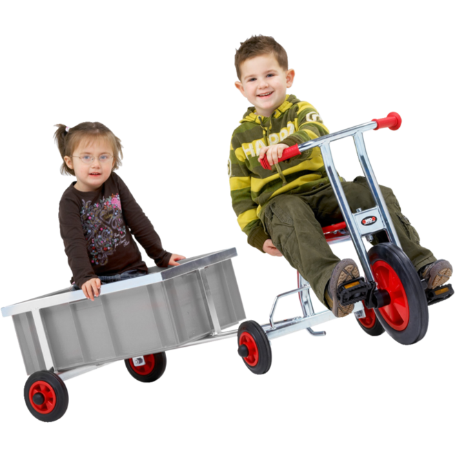 Aanhanger verzinkt incl. grijze bak 60 × 40 × 22 cm