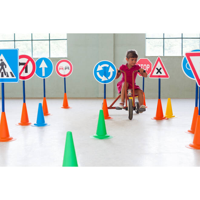 Verkeersborden, set van 12 stuks