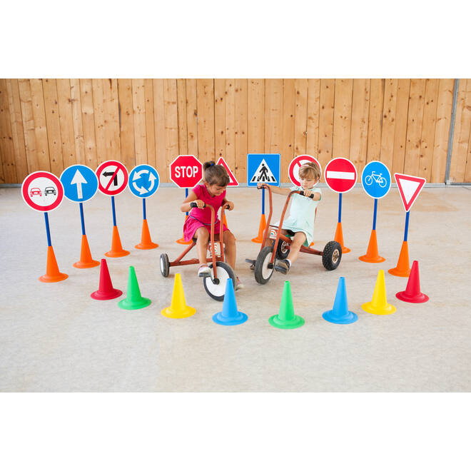 Verkeersborden, set van 12 stuks
