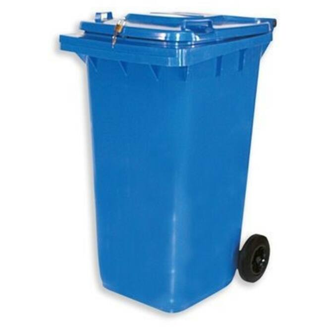 Materiaalcontainer | 240 ltr. | Met slot, kleur blauw