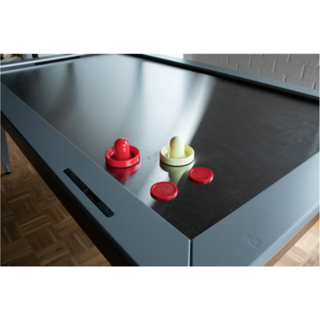 Bilijardai Dino Airhockey 7ft zwart RVS voorzien van 2 motoren
