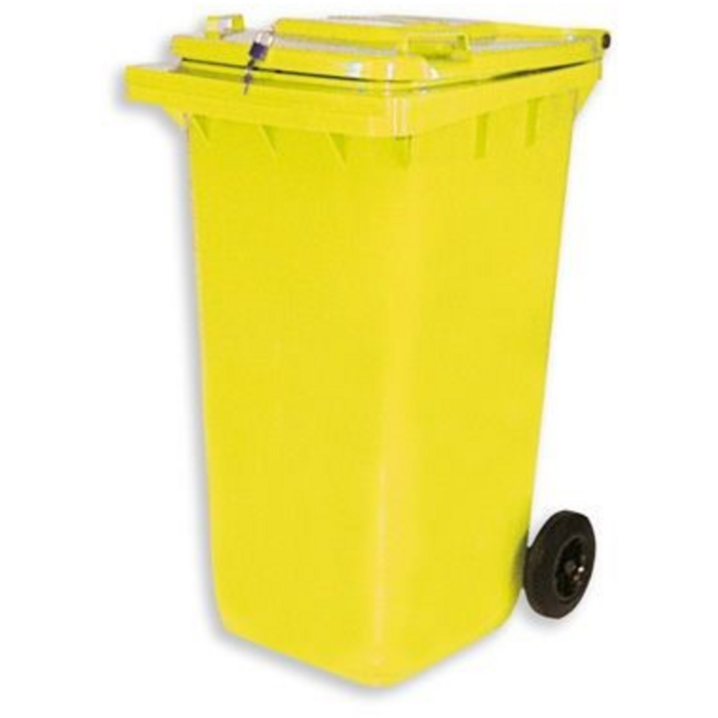 Materiaalcontainer | 240 ltr. | Met slot, kleur geel