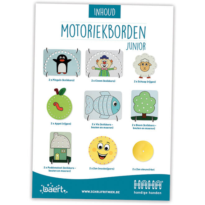 Fijne motoriek - Handige Handen - motoriekborden - junior - per set