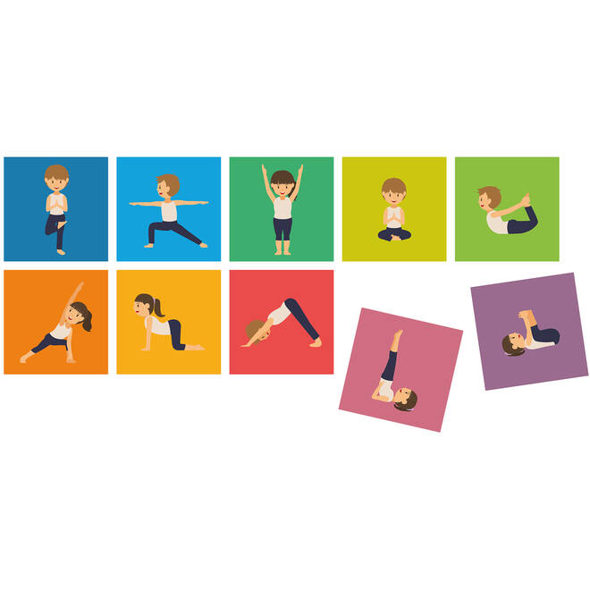 Mat Yoga, 10 delig, 40 x 40 cm