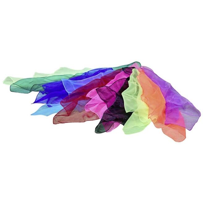 Jongleerdoekjes, set van 10 stuks, 66 x 66 cm