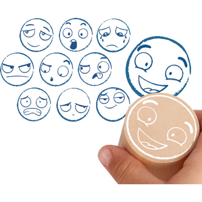 Stempels met 10 emoties