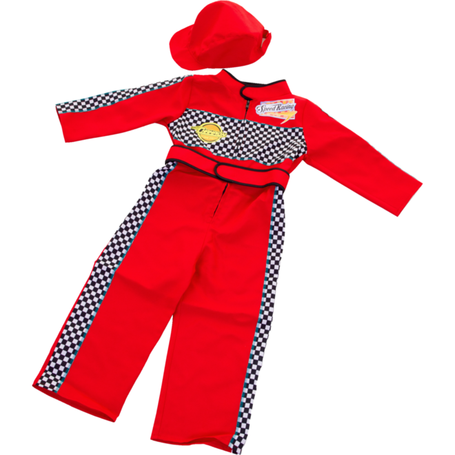 Verkleedkleding ECO Formule 1 Coureur, 4-7 jaar