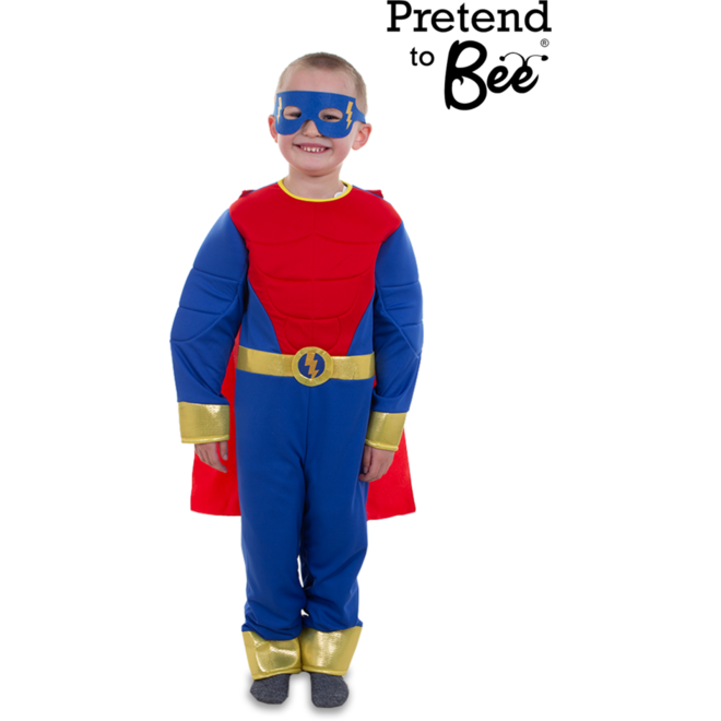 Verkleedkleding Superheld pak, 4-7 jaar