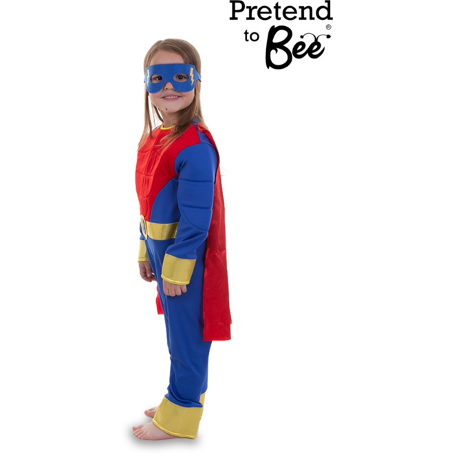 Verkleedkleding Superheld pak, 4-7 jaar