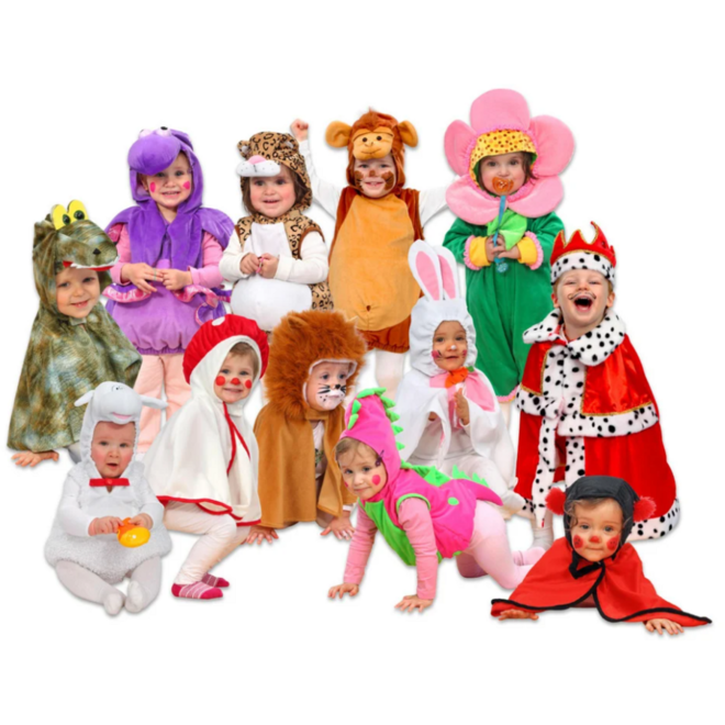 Verkleedkleding, set van 12 stuks voor peuters