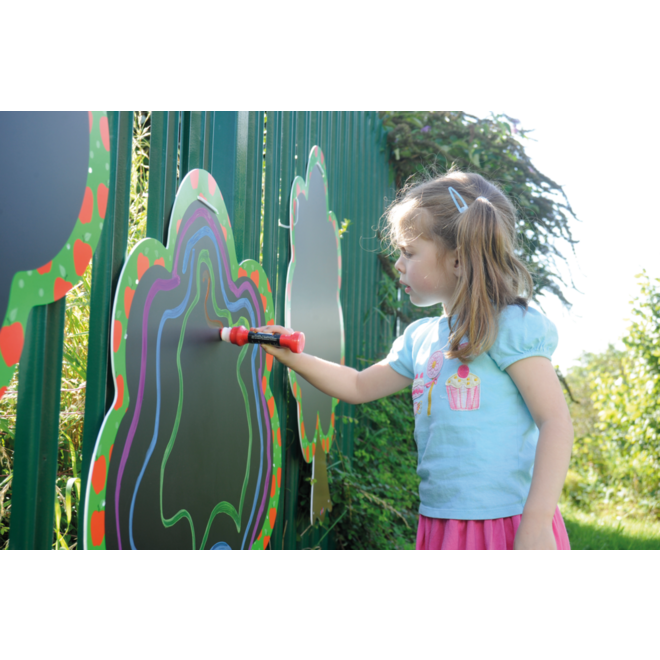 Krijtbord voor buiten bomen, set van 3 stuks