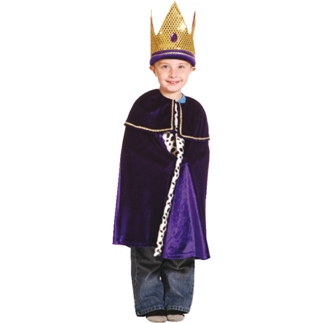 Verkleedkleding koning, 4-7 jaar