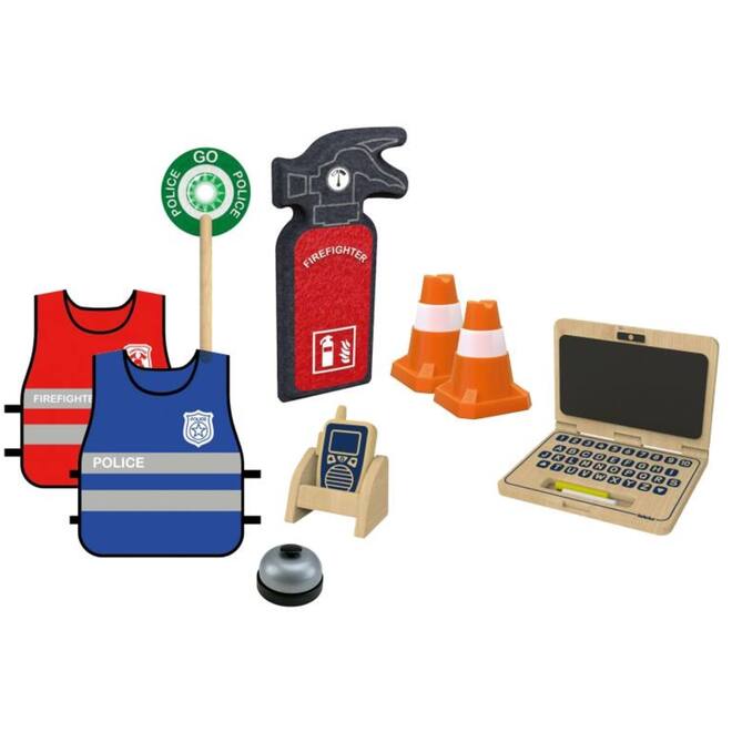 Rollenspel Set “Brandweer & Politie” 9-delig
