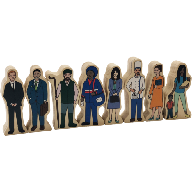 Multiculturele samenleving, 32 houten figuren