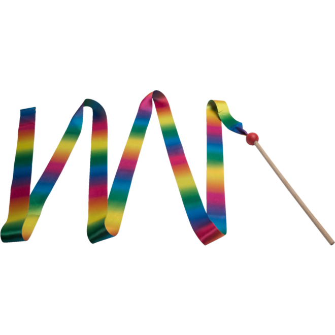 BS | Danslint regenboog 3 meter, houten stok