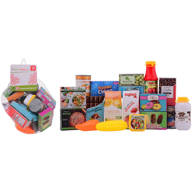 Supermarkt accessoires, 18 delig
