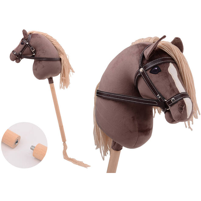 Stokpaard, 80 cm lang, deluxe