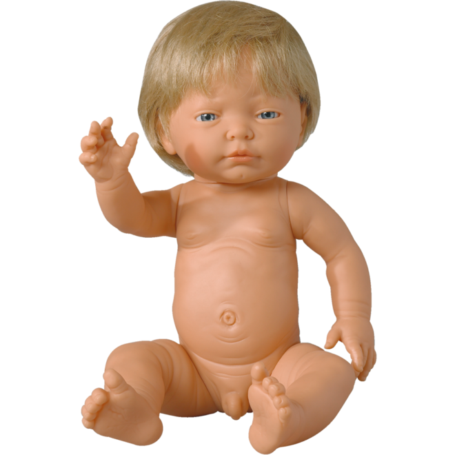 Pop jongen Europees met haar, 42 cm, Les Pluminis