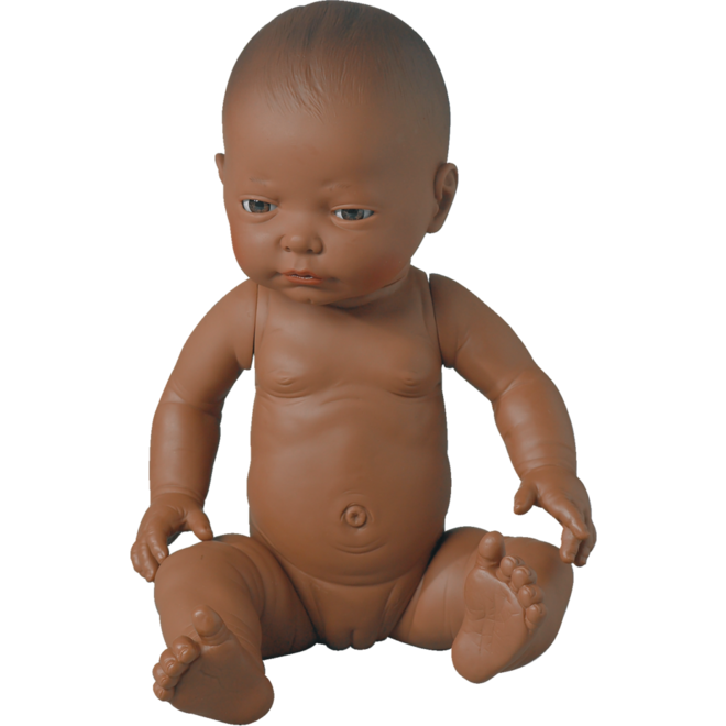 Pop meisje Afrikaans zonder haar, 42 cm, Les Pluminis