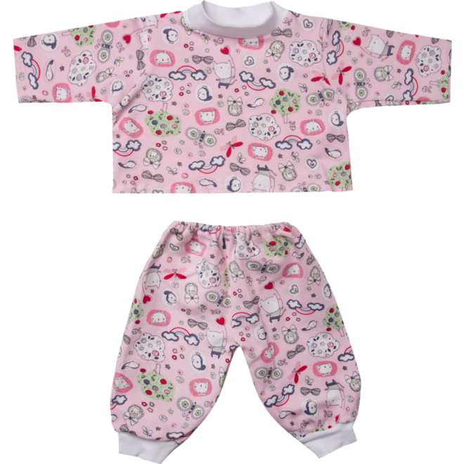Poppenkleertjes pyama roze, 45 cm