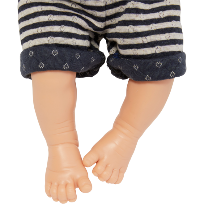 Pop meisje Aziatisch met haar en kleding, 40 cm, Les Pluminis