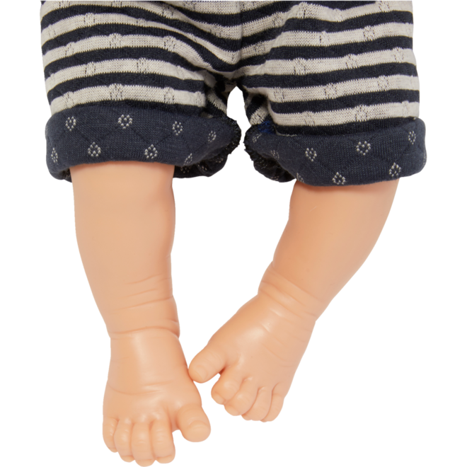 Pop meisje Aziatisch met haar en kleding, 40 cm, Les Pluminis