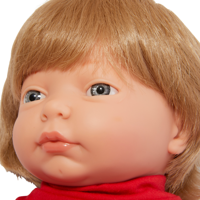 Pop meisje Europees met haar en kleding, 40 cm, Les Pluminis