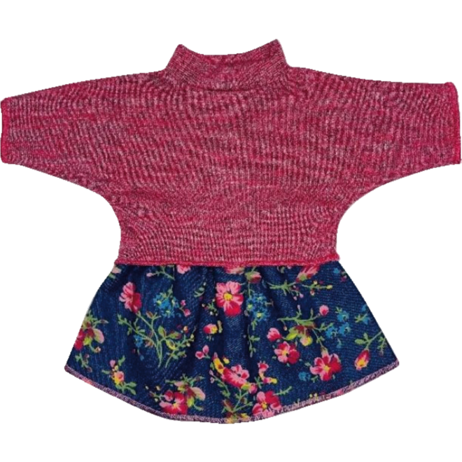 Poppenkleertjes Bloemenrok en T-shirt