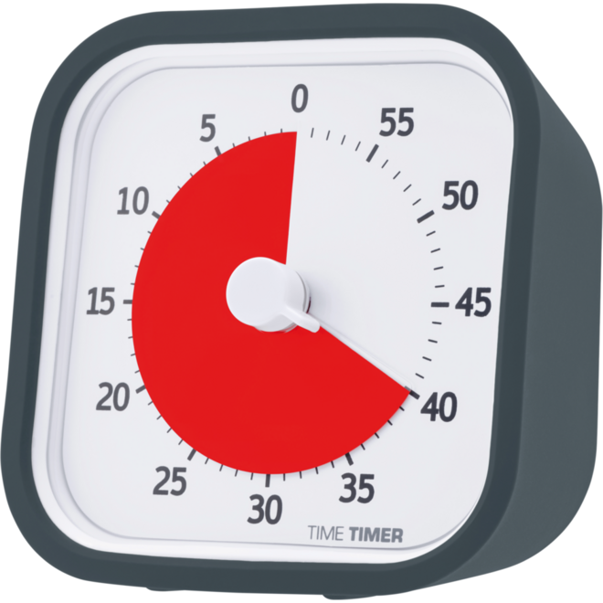 Time Timer Mod donkergrijs formaat 9 × 9 cm