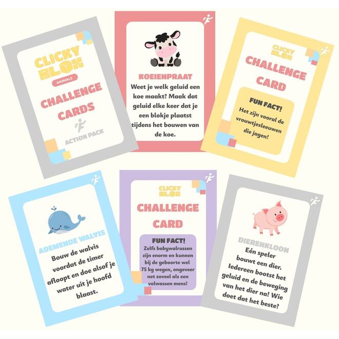 Clickyblox Challenge Cards - Dieren