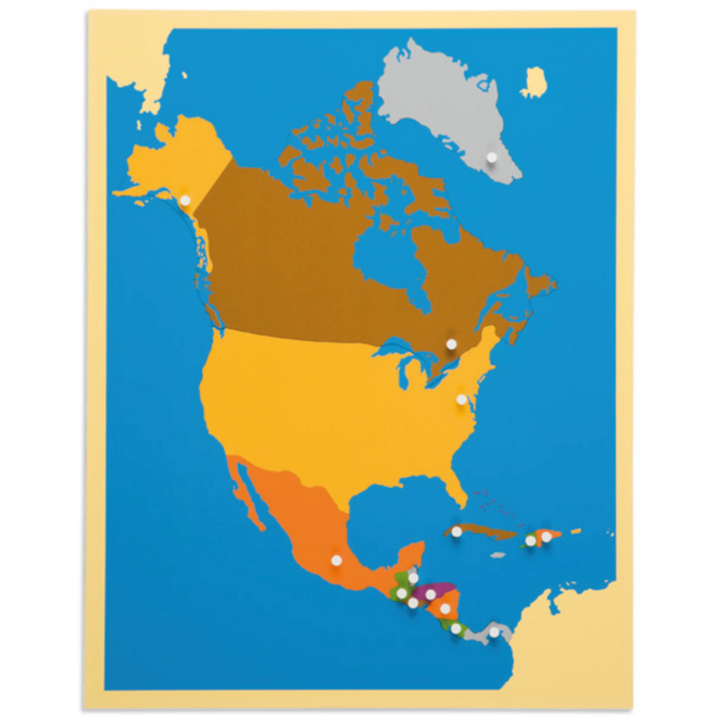 Inlegkaart Noord-Amerika