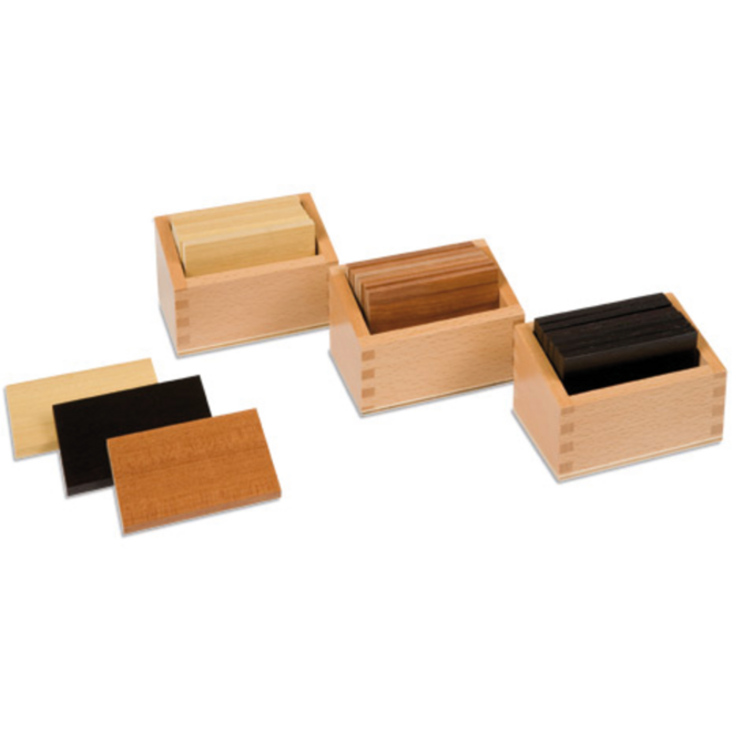 Gewichtsplankjes in 3 kistjes