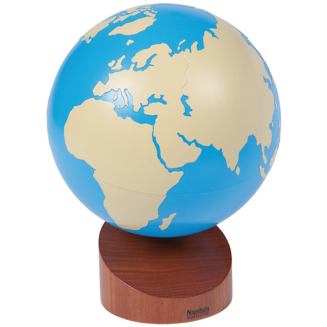 Globe werelddelen beige/blauw