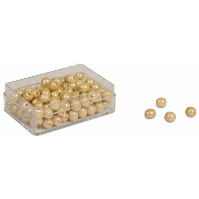 Gouden kralen los glas 100 stuks