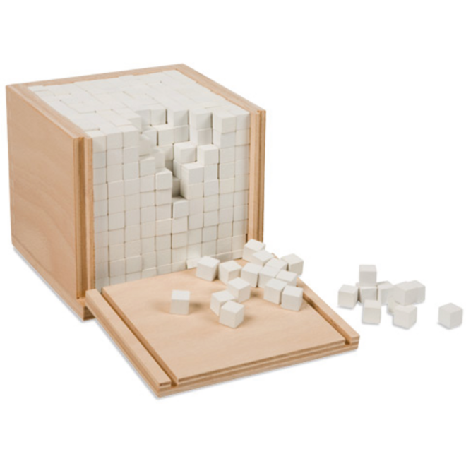 Kubus 1x1x1 cm in kist 1000 stuks