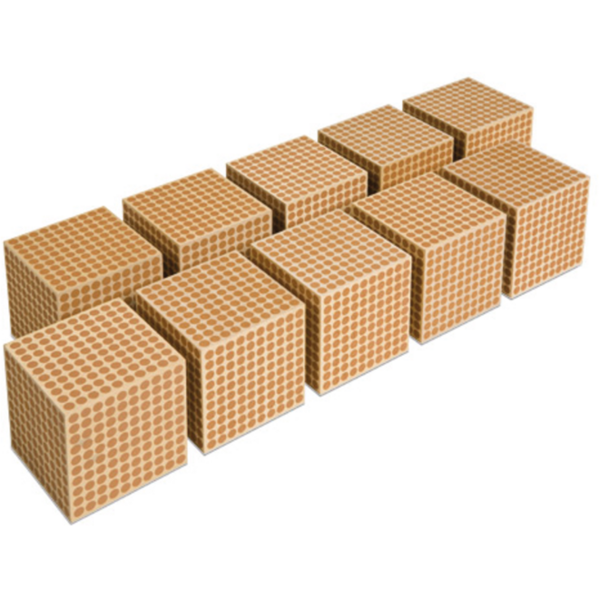 Kuben hout 10 stuks