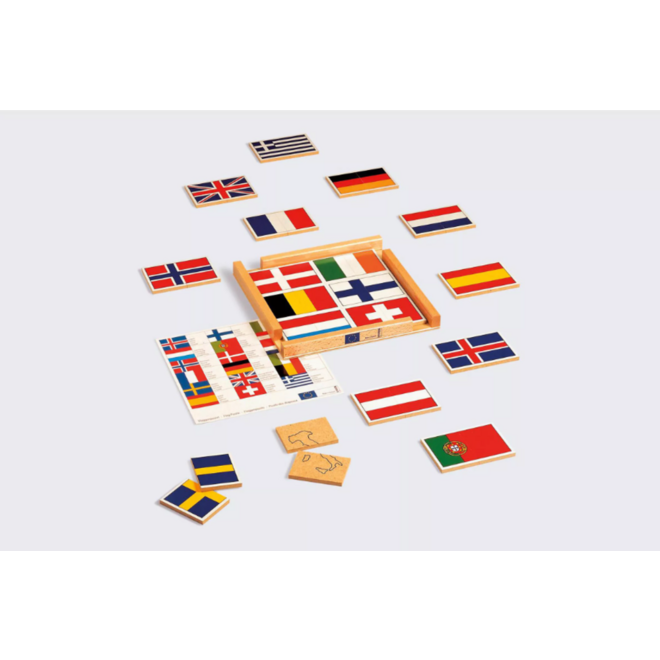 Vlaggenpuzzel Europa.